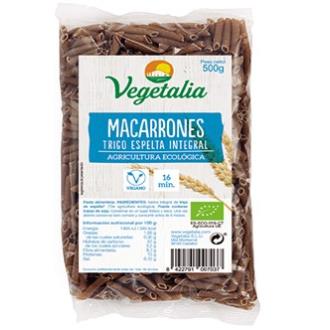 Vegetalia Macarrones De Espelta Integral 500 g Bio – Pâtes complètes d'épeautre, sans lactose, végétarien Vegetalia Macarrones De Espelta Integral 500 g Bio – Pâtes complètes d'épeautre, sans lactose, végétarien