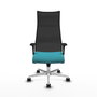 Piqueras y Crespo Chaise de Bureau Albacete XL Turquoise et Noir