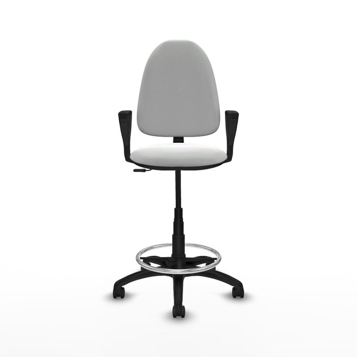 PIQUERAS Y CRESPO Chaise de Bureau Blanche avec Accoudoirs Fixes