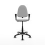 PIQUERAS Y CRESPO Chaise de Bureau Blanche avec Accoudoirs Fixes