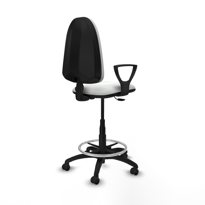 PIQUERAS Y CRESPO Chaise de Bureau Blanche avec Accoudoirs Fixes