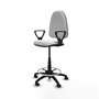 PIQUERAS Y CRESPO Chaise de Bureau Blanche avec Accoudoirs Fixes