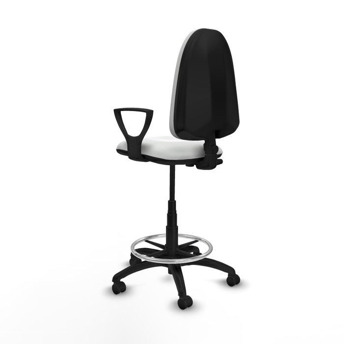 PIQUERAS Y CRESPO Chaise de Bureau Blanche avec Accoudoirs Fixes