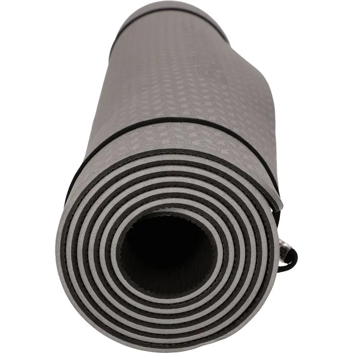 Endurance ENDURANCE - Tapis de yoga 6 mm - Gris - Matériau TPE - Pour yoga et Pilates