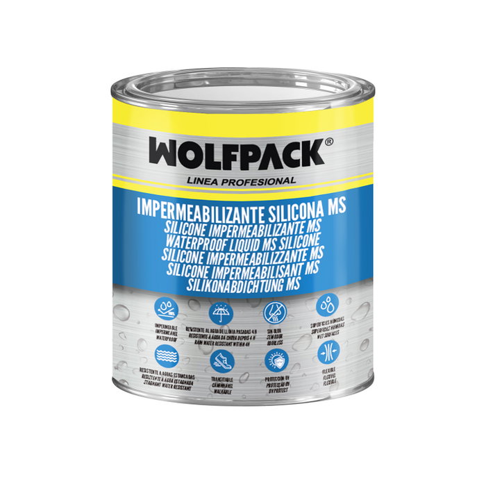 WOLFPACK LINEA PROFESIONAL Impermeabilizante Silicona MS Polymer Blanco 1 Kg. WOLFPACK LINEA PROFESIONAL Impermeabilizante Silicona MS Polymer Blanco 1 Kg.