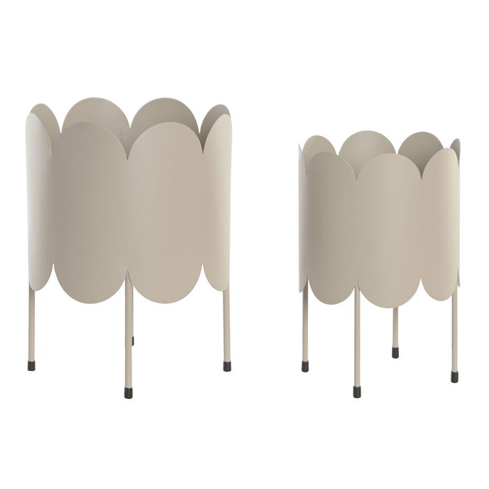 Home ESPRIT Set de pots de fleurs Crème Fer Urbaine (2 Pièces) 23 x 23 x 30 cm Home ESPRIT Set de pots de fleurs Crème Fer Urbaine (2 Pièces) 23 x 23 x 30 cm