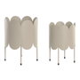 Home ESPRIT Set de pots de fleurs Crème Fer Urbaine (2 Pièces) 23 x 23 x 30 cm