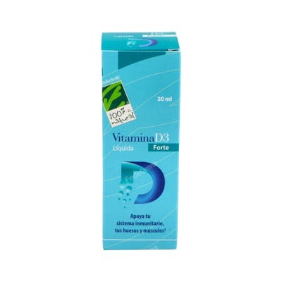 Cien por cien natural Vitamine D3 Forte Liquide 30Ml Complément Alimentaire Vitamine D Cien por cien natural Vitamine D3 Forte Liquide 30Ml Complément Alimentaire Vitamine D