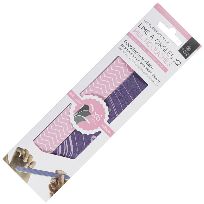 Cosmetic Club Lot de 2 limes à ongles multicouches Cosmetic Club Lot de 2 limes à ongles multicouches