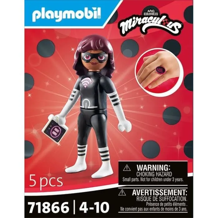 PLAYMOBIL 71866 Figurine Lady Wifi - Miraculous - Set de 5 pièces avec accessoires - Jouet enfant dès 4 ans