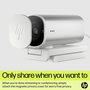 HP Caméra de streaming webcam 960, vidéoconférence avec résolution 4K, HDR optimisé par IA, objectif autofocus, compatibilité Zoom et applications populaires