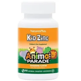 Natures Plus Animal Parade Zinc Comprimés à Sucer pour Enfants 90 comprimés, Enrichis avec Échinacée