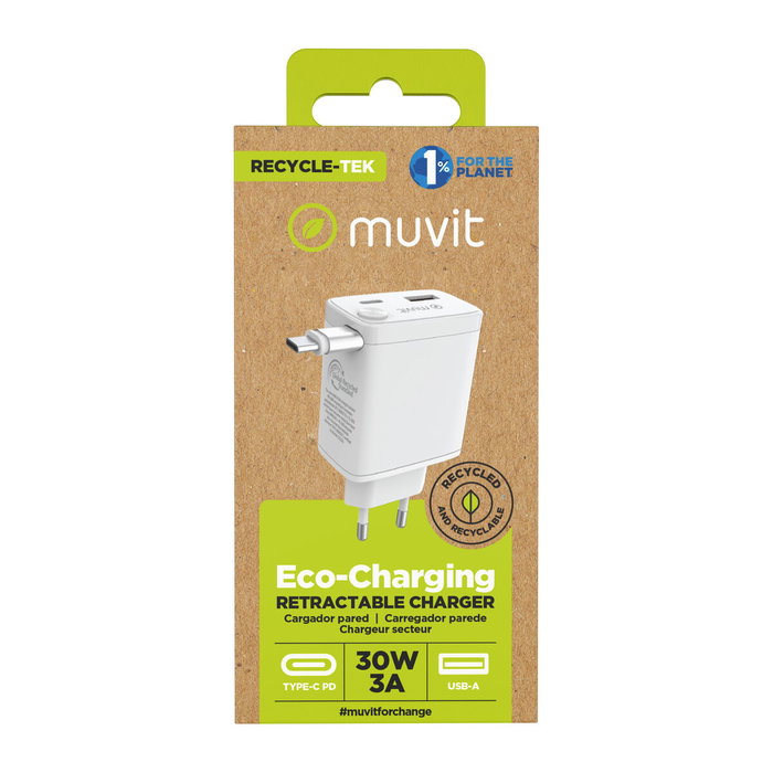 Chargeur mural Muvit WCEU63-30-AC2 Blanc 30 W