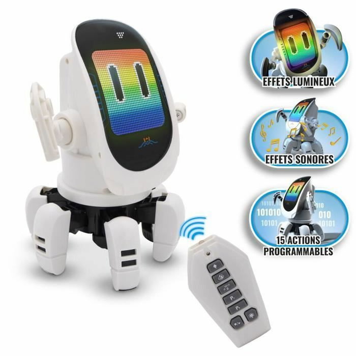 Silverlit Octobot RC - Robot radiocommandé programmable blanc Silverlit Octobot RC - Robot radiocommandé programmable blanc
