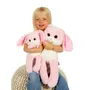 GIPSY TOYS Peluche Lapin Leggies Rose 48 cm - Compagnon en peluche douce aux yeux expressifs pour enfants