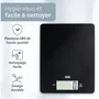 ADE Balance de Cuisine Numérique Digital Ultra Plate 5 kg - Plateau ABS Noir 22 x 17 cm - 9 mm d'épaisseur - Avec Pile CR2032