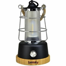 Lumisky WILDY Lanterne sans fil LED blanc chaud dimmable avec anse en corde