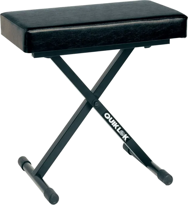 QUIKLOK Banquette Piano Deluxe Noir Simili Cuir Pliable, Charge Max 135 kg