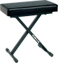QUIKLOK Banquette Piano Deluxe Noir Simili Cuir Pliable, Charge Max 135 kg