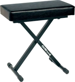 QUIKLOK Banquette Piano Deluxe Noir Simili Cuir Pliable, Charge Max 135 kg