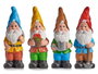 Ibergarden Nain de Jardin en Céramique 38 cm Couleurs Vives Assortis (Set de 8)