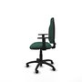 PIQUERAS Y CRESPO Chaise de bureau Algarra - Vert bouteille - Accoudoirs 1D - Roulettes parquet