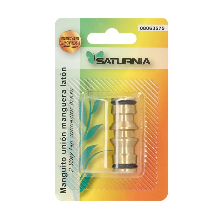 SATURNIA Manchon d'union pour tuyaux en laiton avec double connecteur rapide SATURNIA Manchon d'union pour tuyaux en laiton avec double connecteur rapide