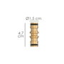SATURNIA Manchon d'union pour tuyaux en laiton avec double connecteur rapide
