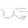 SATURNIA Manchon d'union pour tuyaux en laiton avec double connecteur rapide