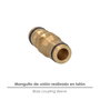 SATURNIA Manchon d'union pour tuyaux en laiton avec double connecteur rapide