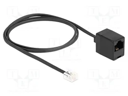 DELOCK Câble téléphonique RJ11 vers RJ45 - 1m - Noir