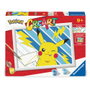 RAVENSBURGER Kit de Peinture par Numéros CreArt - Pikachu Pokémon, Tableau Pré-imprimé 18 x 24 cm, Loisir Créatif à Partir de 9 Ans