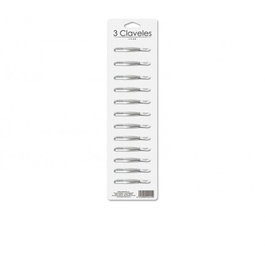 Tres Claveles Pack de 12 pinces crabe en nickel 8 cm