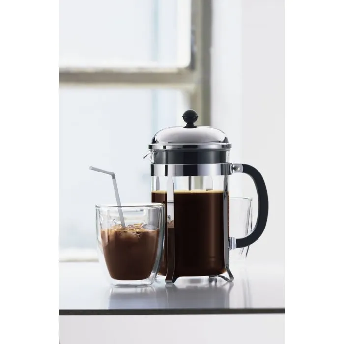 Bodum - Cafetière à piston Chambord - 12 tasses - 1.5 l - Tritan et acier inoxydable - Cafetière à piston française
