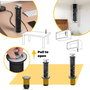 Emuca Multiconnecteur élevable Vertikal - 3 prises Schuko, 1 USB-A, 2 USB-C, Noir