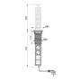Emuca Multiconnecteur élevable Vertikal - 3 prises Schuko, 1 USB-A, 2 USB-C, Noir