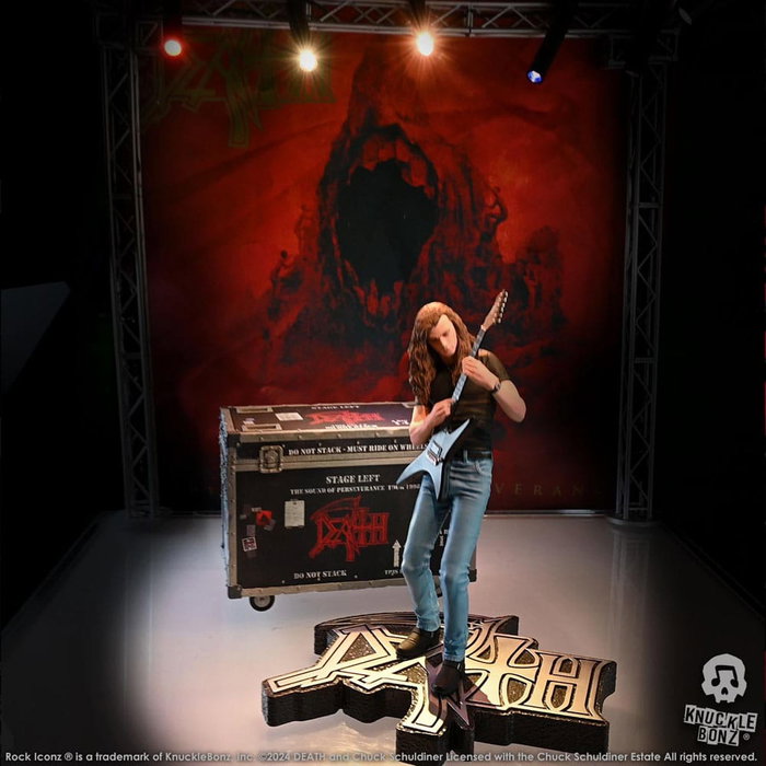 Death statuette Rock Ikonz On Tour caisse de tournée + décor de scène The Sound of Perseverance Tour 1998 Death statuette Rock Ikonz On Tour caisse de tournée + décor de scène The Sound of Perseverance Tour 1998