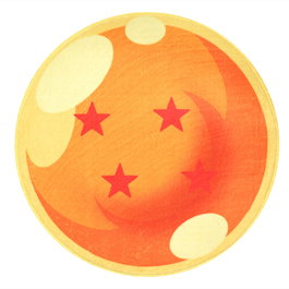 SD TOYS Tapis intérieur Dragon Ball 4 Étoiles Bola, 60 x 60 cm, Polyester