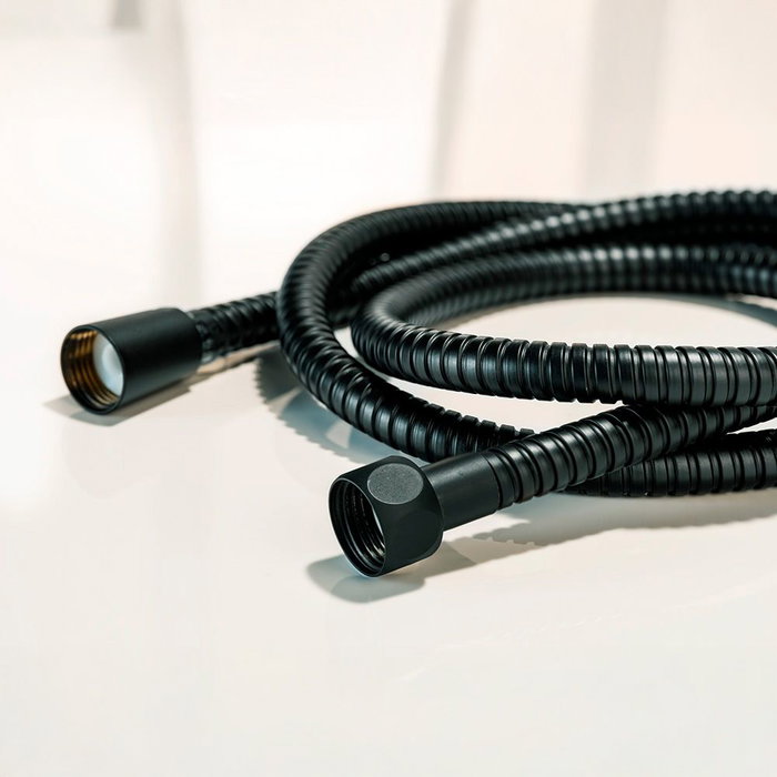 Tuyau de douche Wenko Noir Acier inoxydable 1/2" 150 cm