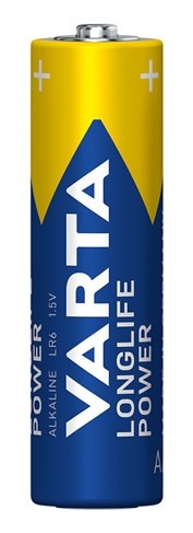 Varta 92400121812 - Piles alcalines LR03 AAA et LR6 AA 1.5V Longlife Power, Lot de 8 piles + Mini lampe torche LED à accrocher