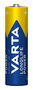 Varta 92400121812 - Piles alcalines LR03 AAA et LR6 AA 1.5V Longlife Power, Lot de 8 piles + Mini lampe torche LED à accrocher