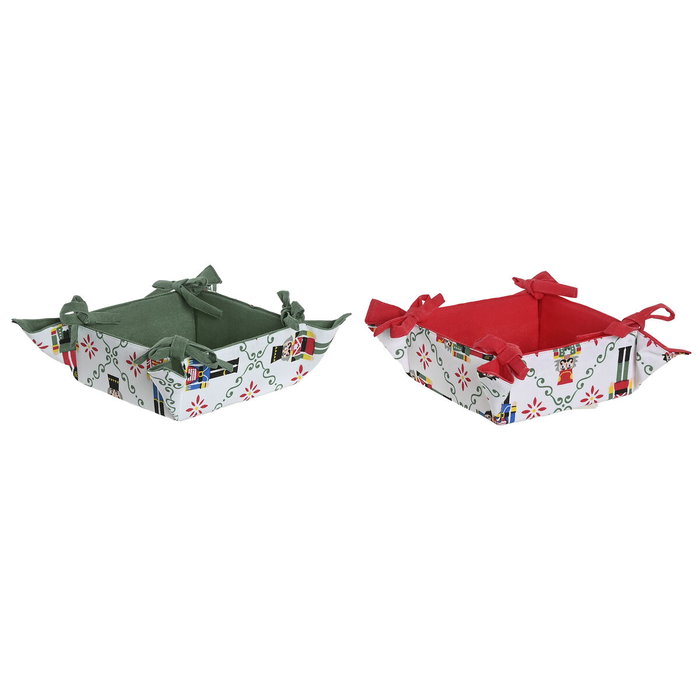 Panier décoratif Home ESPRIT Blanc Rouge Vert Beige Casse-Noisette Noël 30 x 30 x 8 cm (2 Unités) Panier décoratif Home ESPRIT Blanc Rouge Vert Beige Casse-Noisette Noël 30 x 30 x 8 cm (2 Unités)