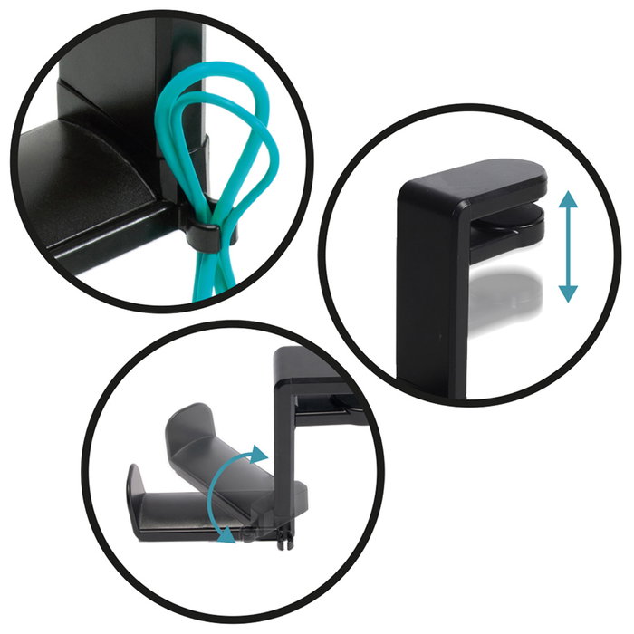 Be Mix Support pour casques de bureau rotatif 360° Be Mix Support pour casques de bureau rotatif 360°