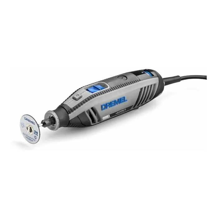 Dremel 4250/35 Outil rotatif multifonction filaire 175W avec 35 accessoires, sac et système de changement rapide EZ Twist - F0134250JA Dremel 4250/35 Outil rotatif multifonction filaire 175W avec 35 accessoires, sac et système de changement rapide EZ Twist - F0134250JA