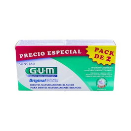GUM ORIGINAL WHITE Dentifrice, 2 x 75ml
