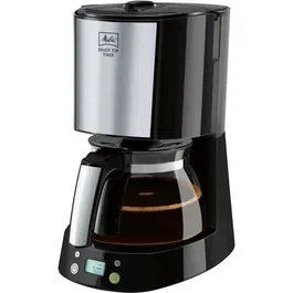 Melitta Cafetière Filtre Enjoy Top Timer 1017-11 Noir - Fonction AromaSelector - Système Anti-Gouttes - Porte-Filtre Pivotant Amovible