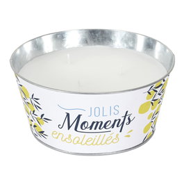 Home Deco Factory Bougie Parfumée à la Citronnelle en Seau Métallique