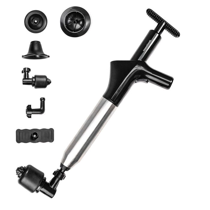 Déboucheur à air comprimé haute pression avec accessoires et manomètre 5 en 1 Jetpro InnovaGoods