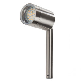 LED GU10 3W avec piquet Câble 2M - IP44 - Inox