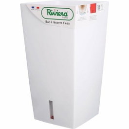Riviera Pot de fleurs carré Eva New blanc, 28 x 28 x H 52 cm